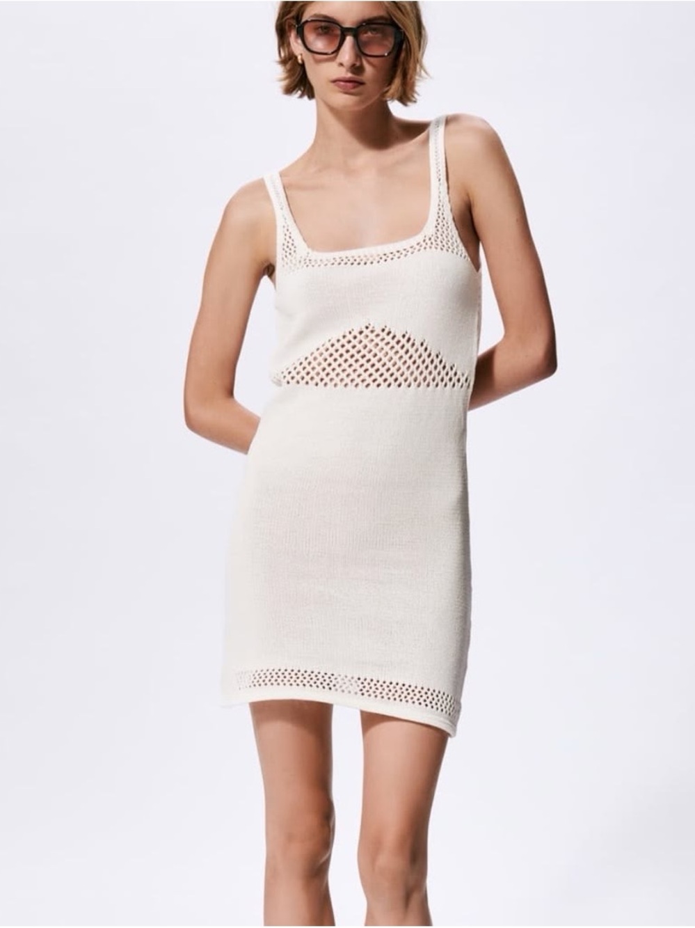 Cream Knit Slip Dress - Sleeveless Women's Intimates